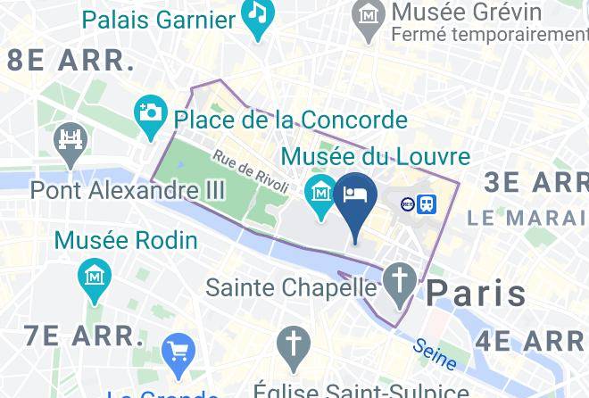 Paris - Hotel 3 Etoiles De La Place Du Louvre Paris 1er Esprit De France Maps