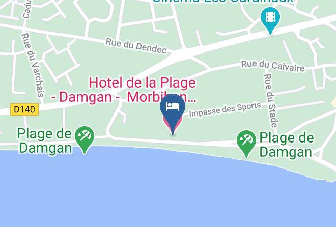Morbihan - Hotel De La Plage Damgan Morbihan Bretagne Maps