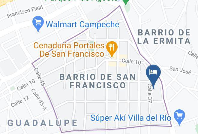 Campeche San Francisco - Hotel De La Ria Maps