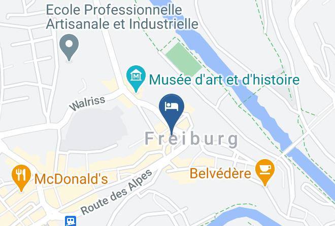 La Sarine - Hotel De La Rose Fribourg Maps