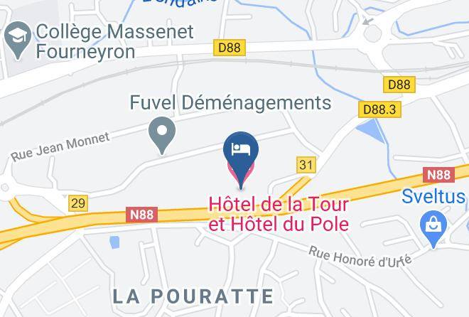 Hotel De La Tour Et Hotel Du Pole Map