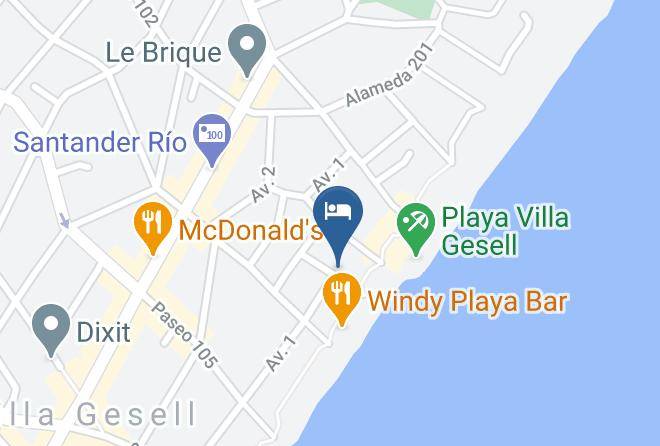 Villa Gesell - Hotel De Musica Montecarlo Maps