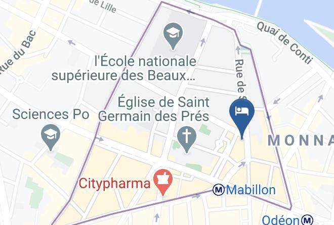 Hotel De Seine Paris 6 Saint Germain Des Pres Map
