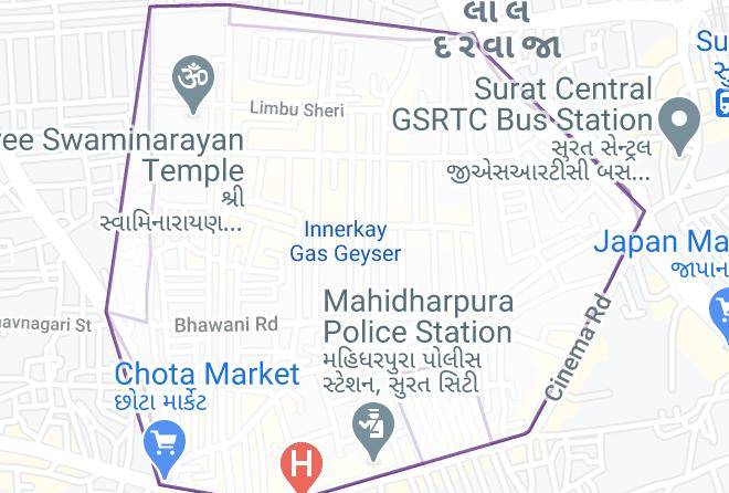Surat - Hotel Deepmala Maps