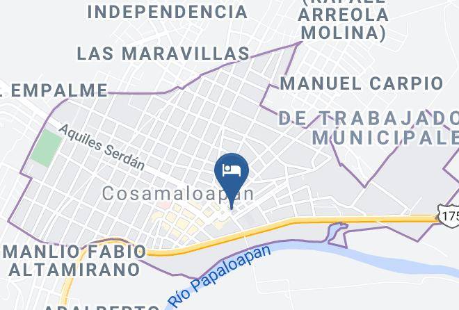Cosamaloapan De Carpio - Hotel Del Angel Maps