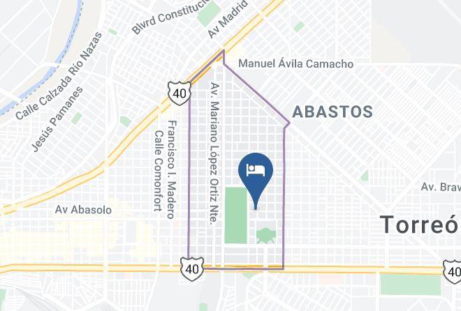 Torreon - Hotel Del Bosque Maps