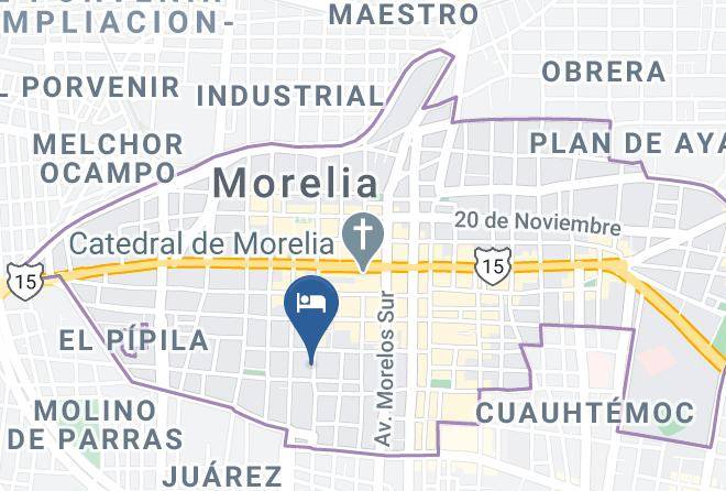 Morelia - Hotel Del Callejon Maps