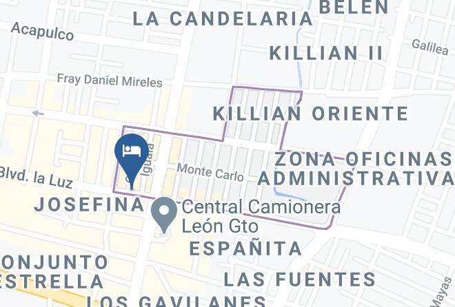 Leon - Hotel Del Carmen Maps