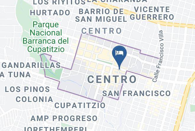 Uruapan - Hotel Del Centro Maps