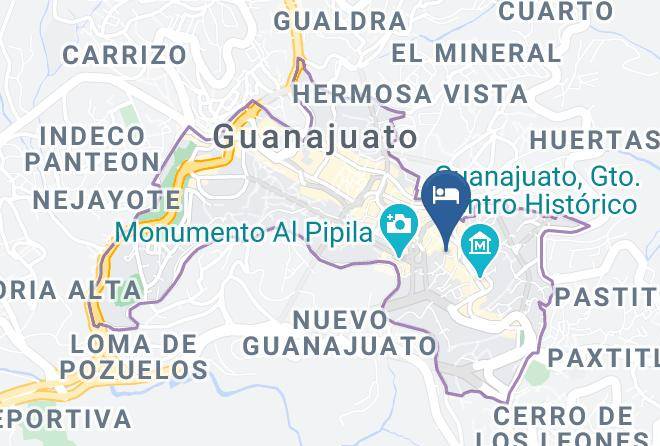 Guanajuato City Centre - Hotel Del Color Maps