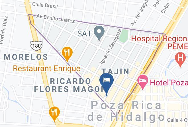 Poza Rica De Hidalgo - Hotel Del Pardo Maps