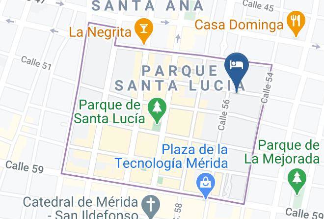 Merida - Hotel Del Peregrino Maps