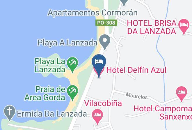 Pontevedra - Hotel Delfin Azul Maps