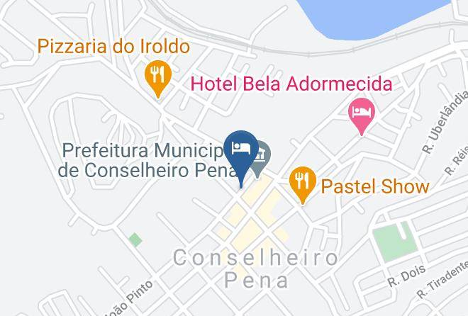 Conselheiro Pena - Hotel Delmus Maps