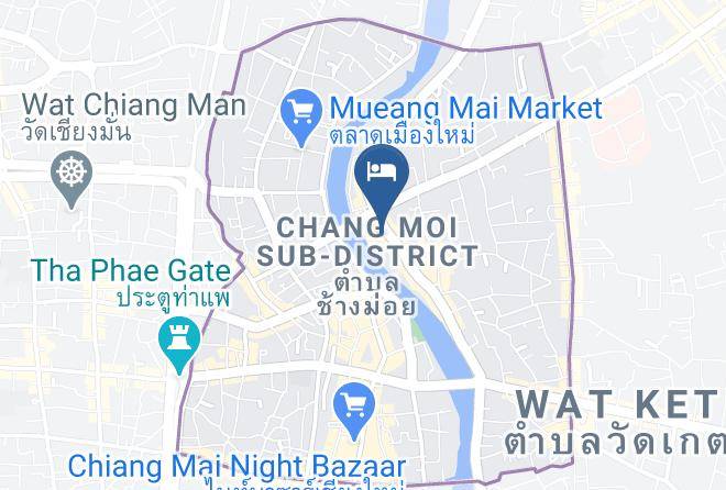 Amphoe Mueang Chiang Mai - Hotel Des Artists Ping Silhouette Maps
