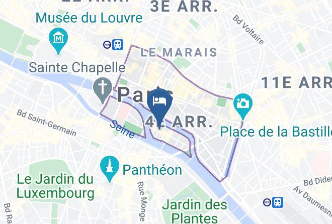 Paris - Hotel Des Deux Iles Maps