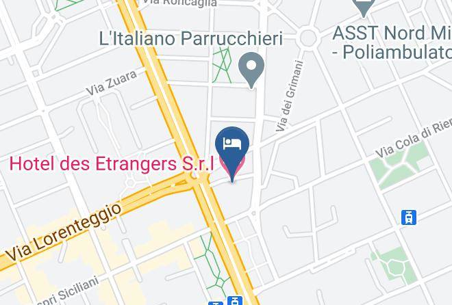 Milan - Hotel Des Etrangers Maps