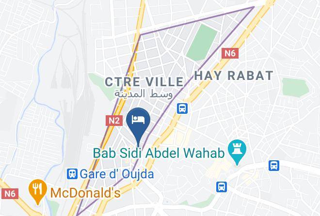 Oujda - Hotel Des Lilas Maps