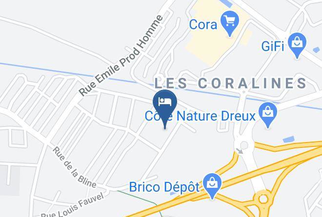 Eure Et Loir - Hotel Des Lys A Dreux Maps