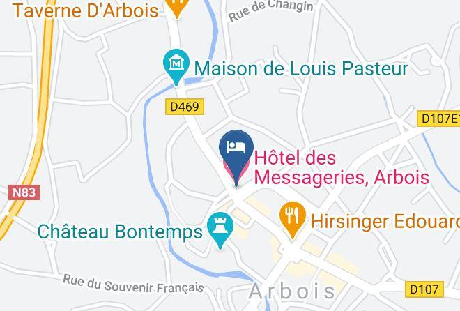 Hotel Des Messageries Arbois Map