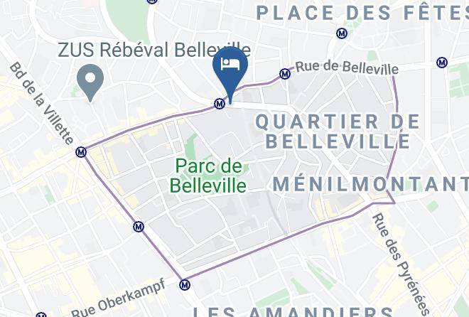 Paris - Hotel Des Pyrenees Paris Belleville Maps