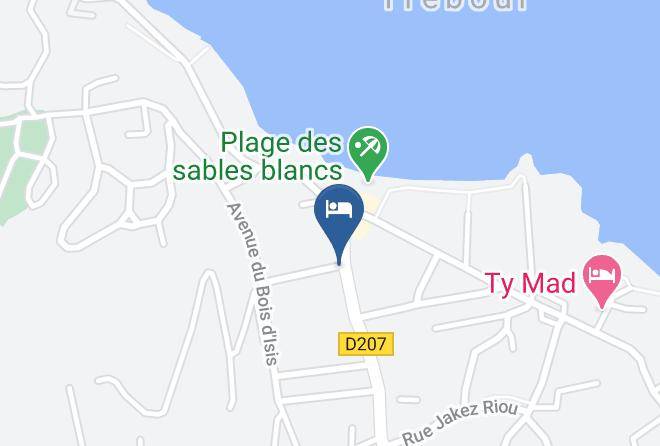 Finistere - Hotel Des Sables Blancs Restaurant La Regate Maps