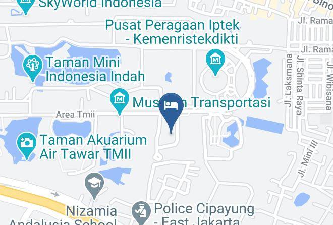 Jakarta Timur - Hotel Desa Wisata Tmii Maps