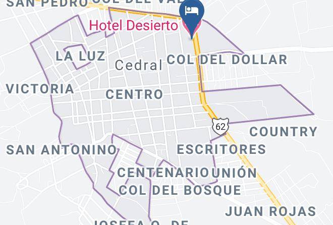 Cedral - Hotel Desierto Maps