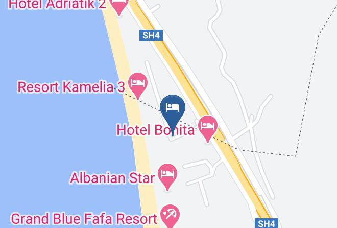 Kavaje - Hotel Dollari Maps