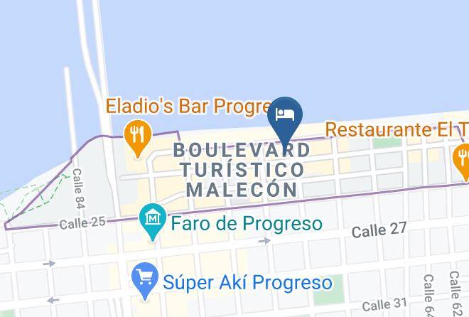 Progreso - Hotel Domani Suites Malecon Progreso Maps
