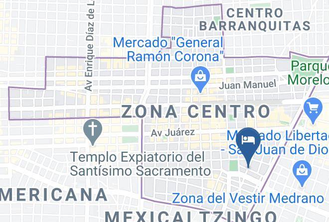 Guadalajara - Hotel Don Quijote Plaza Maps
