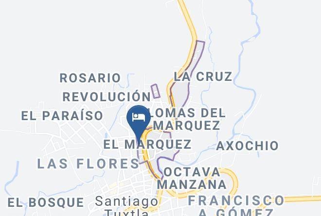 Santiago Tuxtla - Hotel Dona Angela Maps