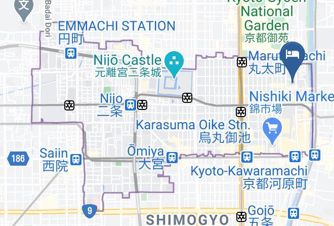 Kyoto City Nakagyo Ward - Hotel Dorf Kawaramachi Nijo Maps