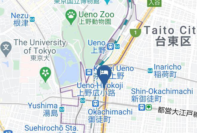 Hotel Dormy Inn Ueno Map
