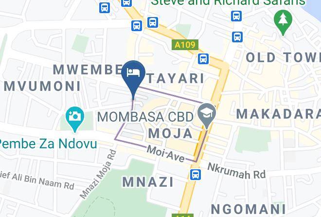 Mombasa - Hotel Dorse Kwa Shibu Rd Maps