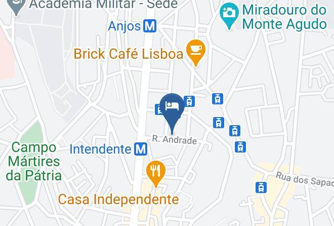 Lisbon - Hotel Anjos Maps