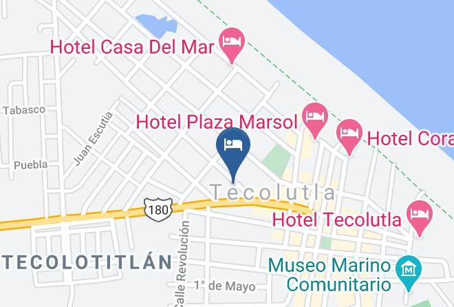 Tecolutla - Hotel Dos Culturas Maps