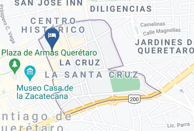Hotel Dos Patios Mapa
 - Queretaro - Santiago De Queretaro