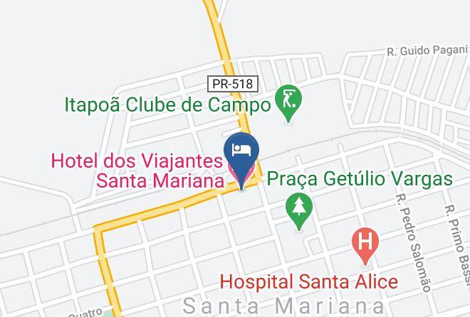 Hotel Dos Viajantes Santa Mariana Map