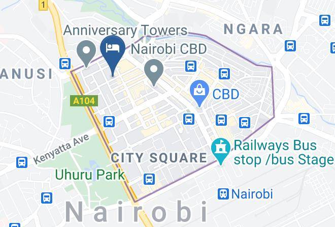Nairobi - Hotel Down Town Maps