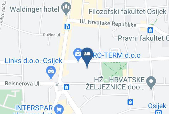 Osijek - Hotel Drava Maps