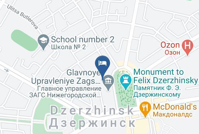 Dzerzhinsk - Hotel Druzhba Maps