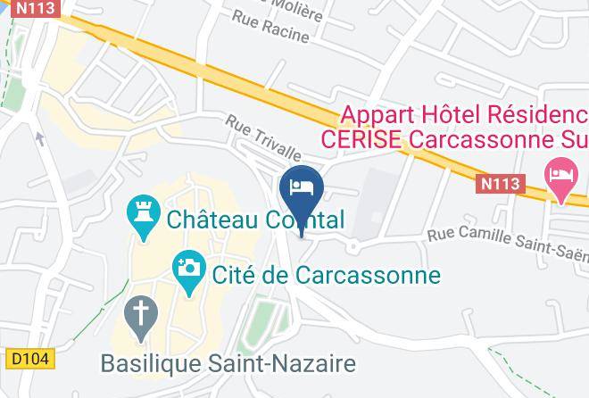 Aude - Hotel Du Chateau Cite Medievale De Carcassonne Maps
