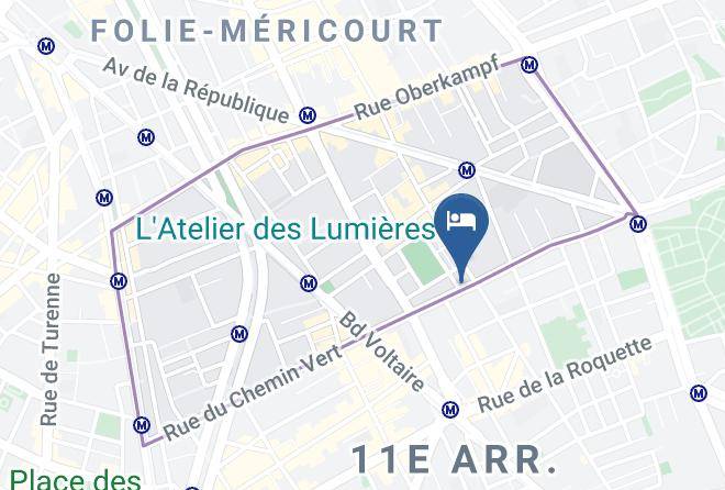 Paris - Hotel Du Chemin Vert Maps