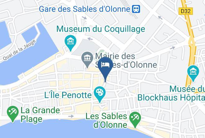 Vendee - Hotel Du Commerce Centre Plage Les Sables D'olonne Maps