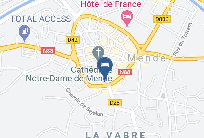 Lozere - Hotel Du Commerce Maps