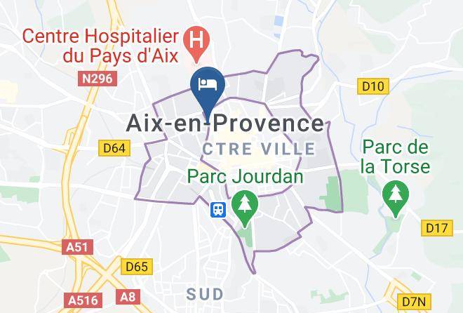 Hotel Du Globe Aix En Provence Map