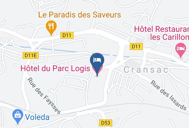 Aveyron - Hotel Du Parc Logis Maps