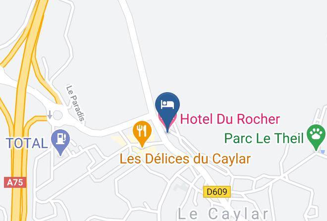 Herault - Hotel Du Rocher Maps