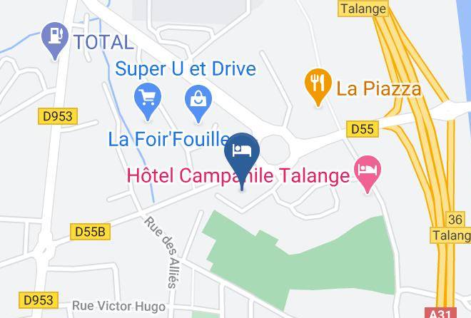 Hotel Du Triangle Talange Map